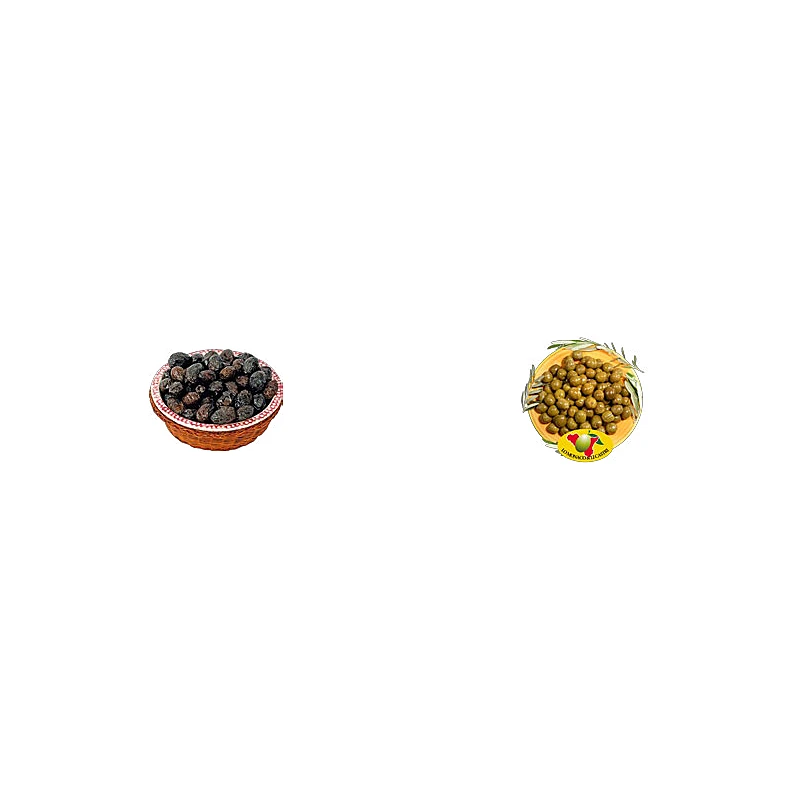 Olive nere al fiore/olive verdi nocellara del Belice